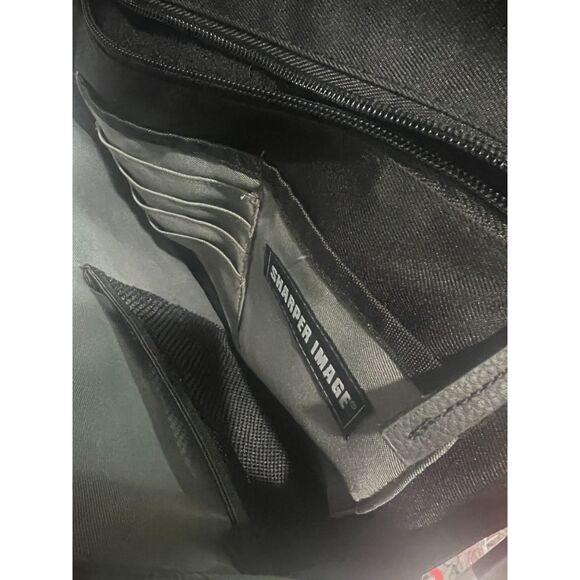 Sharper Image Gray Backpack Laptop Bag w/ Battery Waterproof Protector - Picture 6 of 6